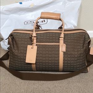 Authentic Beige Coach Travel Bag